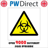 WS185 Biohazard Sign with Triangle Biohazard