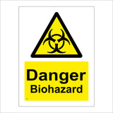 WS187 Danger Biohazard Sign with Triangle Biohazard