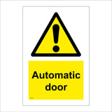WS189 Automatic Door Sign with Triangle Exclamation Mark