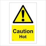 WS193 Caution Hot Sign with Triangle Exclamation Mark