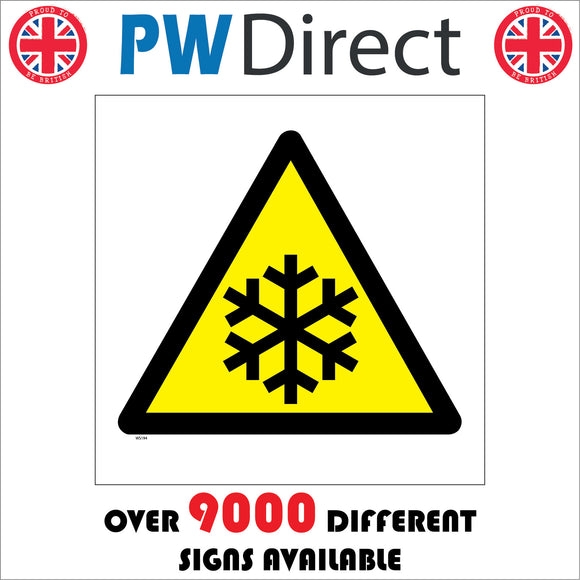 WS194 Low Temperature Sign with Triangle Snow Flake