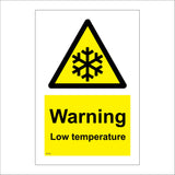 WS195 Warning Low Temperature Sign with Triangle Snow Flake