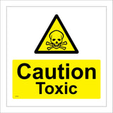 WS199 Caution Toxic Sign with Triangle Skull &Cross Bones