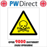 WS209 Toxic Sign with Triangle Skull &Cross Bones