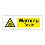 WS215 Warning Toxic Sign with Triangle Skull &Cross Bones