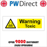 WS215 Warning Toxic Sign with Triangle Skull &Cross Bones