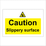 WS219 Caution Slippery Surface Sign with Triangle Body Falling