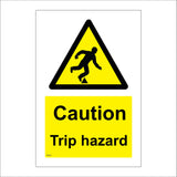 WS221 Caution Trip Hazard Sign with Triangle Body Falling