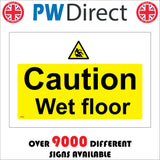 WS222 Caution Wet Floor Sign with Triangle Body Falling