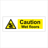 WS223 Caution Wet Floors Sign with Triangle Body Falling