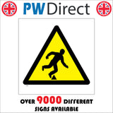 WS230 Trip Hazard Step Sign with Triangle Body Falling
