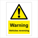 WS239 Warning Vehicles Reversing Sign with Exclamation Mark Triangle