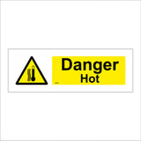 WS244 Danger Hot Sign with Exclamation Mark Triangle Termometer