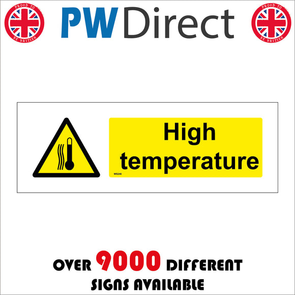 WS246 High Temperature Sign with Exclamation Mark Triangle Termometer