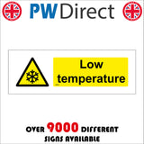 WS247 Low Temperature Sign with Exclamation Mark Triangle Snow Flake