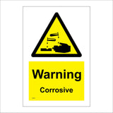 WS256 Warning Corrosive Sign with Triangle Hands Acid Test Tube