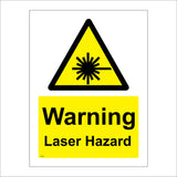 WS260 Warning Laser Hazard Sign with Triangle Laser Beam