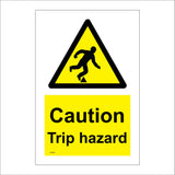 WS266 Caution Trip Hazard Sign with Triangle Person