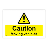 WS278 Caution Moving Vehicles Sign with Triangle Exclamation Mark