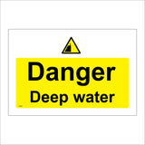 WS281 Danger Deep Water Sign with Triangle Person