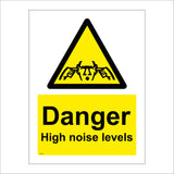 WS288 Danger High Noise Levels Sign with Triangle Face Fingers