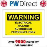 WS313 Warning Electrical Hazard Sign