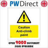 Anti-Climb Paint Caution Sign WS326