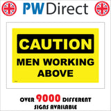 WS425 Caution Men Working Above Sign