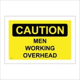 Men Working Overhead Danger Sign WS431