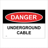 WS462 Danger Underground Cable Sign