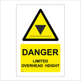 Limited Overhead Height Danger Sign WS466