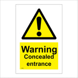 Concealed Entrance Warning Sign WS490