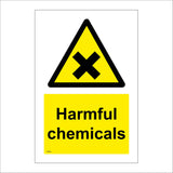 WS540 Harmful Chemicals Sign with Triangle Cross