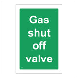 WS566 Gas Shut Off Valve Sign