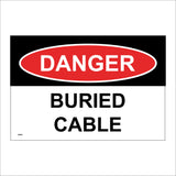 WS586 Danger Buried Cable Sign