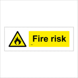 WS597 Fire Risk Sign with Triangle Flame