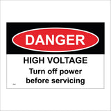 WS602 Danger High Voltage Sign
