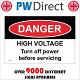 WS602 Danger High Voltage Sign