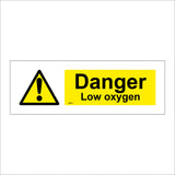 WS611 Danger Low Oxygen Sign with Triangle Exclamation Mark