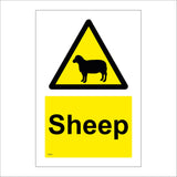 WS618 Sheep Sign with Triangle Sheep