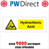 WS661 Hydrochloric Acid Sign with Triangle Hands Test Tubes