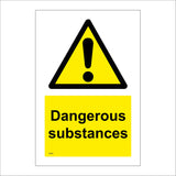 WS685 Dangerous Substances Sign with Triangle Exclamation Mark