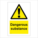 WS686 Dangerous Substance Sign with Triangle Exclamation Mark