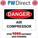 Air Compressor Danger Sign WS719