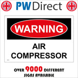 Air Compressor Warning Sign WS720