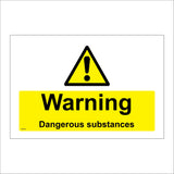 WS782 Warning Dangerous Substances Sign with Triangle Exclamation Mark