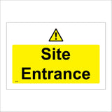 WS799 Site Entrance Sign with Triangle Exclamation Mark