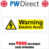 WS823 Warning Electric Fence Sign with Triangle Lightning