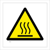 WS826 Hot Surface Sign with Triangle 3 Squiggly Lines