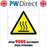 WS826 Hot Surface Sign with Triangle 3 Squiggly Lines